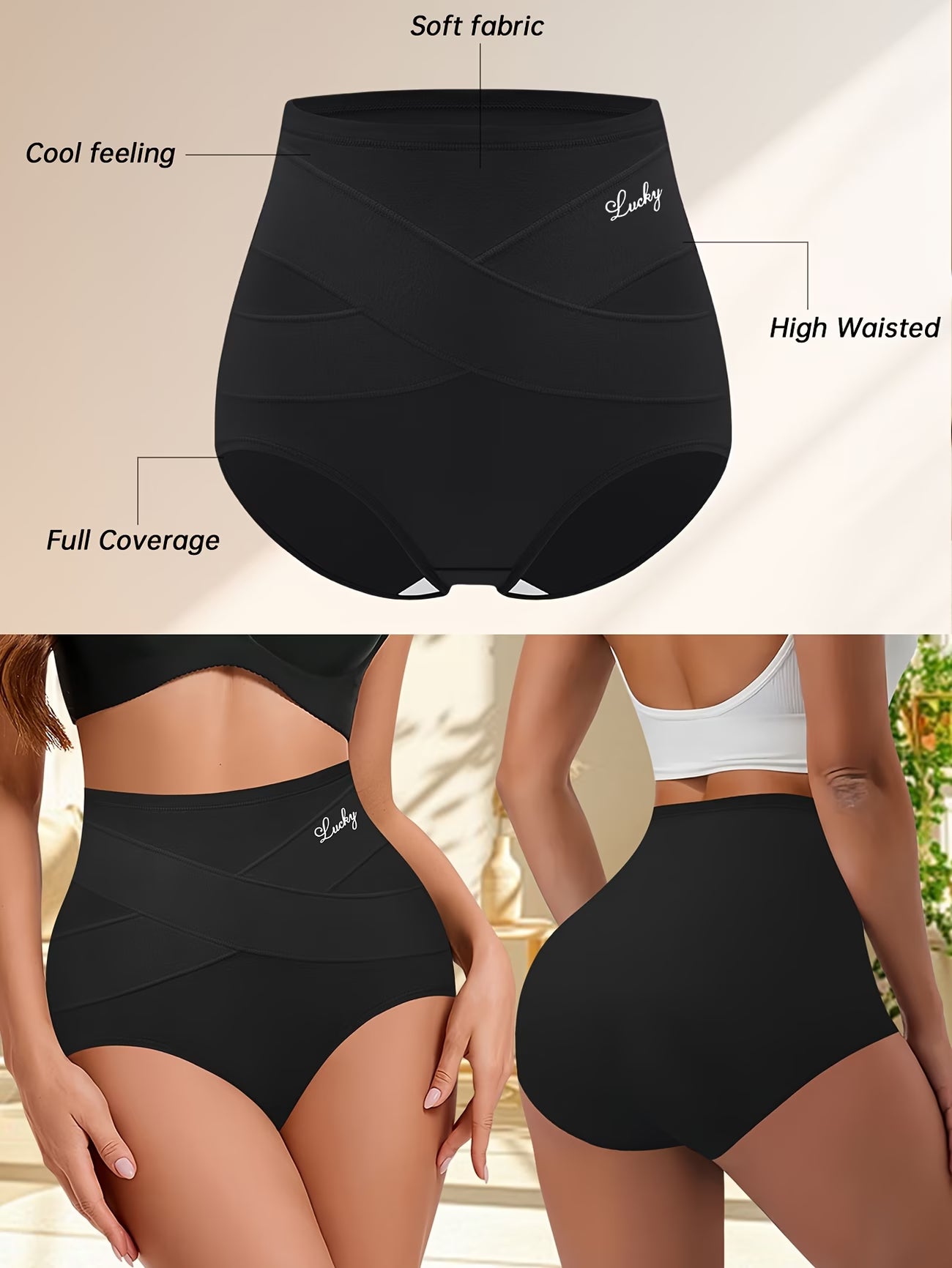 Leak-Proof High-Waisted Tummy Control Panty 3D Butt Lifting Effect (Buy 3 Get 3 Free)