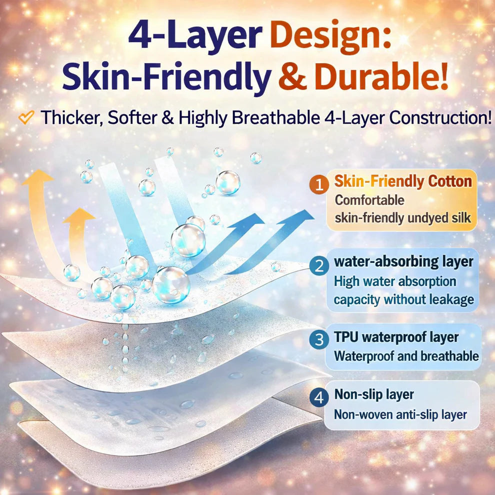 Special Washable Diaper Pad For Adults And The Elderly, 4 Layers (Buy 2 Get 2 Free)