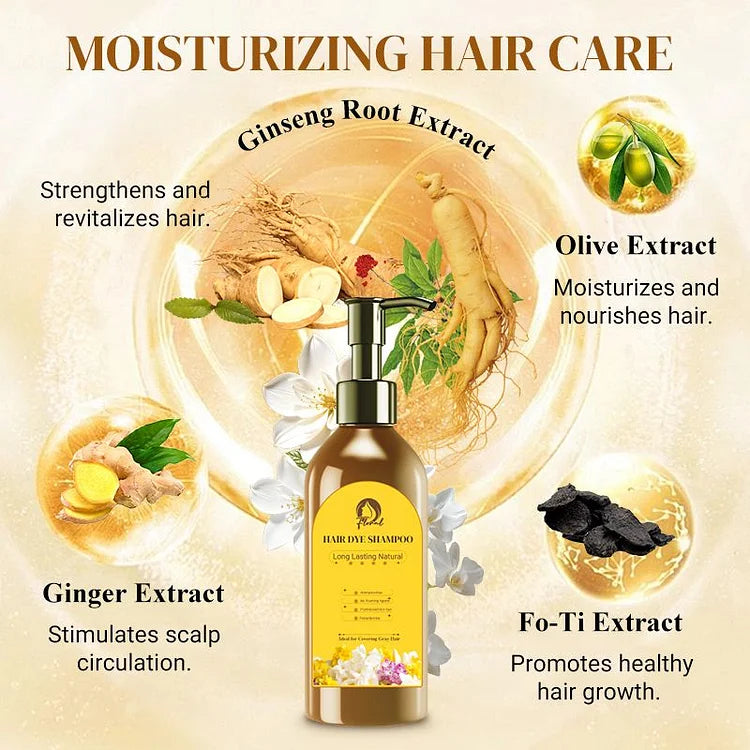 Long Lasting Natural Hair Dye Shampoo (Pack of 4)